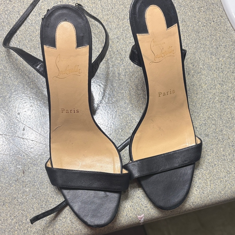 Christian Louboutin Black Leather Heels